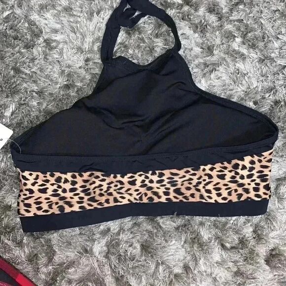 Beach joy bikini swim top size medium cheetah print - Picture 2 of 4